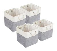 UMILKI Foldable Storage Box, 4pcs Large Storage Basket, Storage Basket for Closet, Boxes, Bookcase, Baskets for