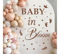Umimiss Baby In Bloom Baby Shower Decorations, Baby Shower Backdrop, Pregnancy Party Supplies, Blue, PVC
