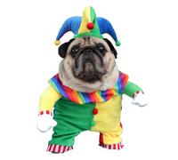 Umimiss Dog Halloween Clown Costume - Pet Clothes for Cat and Dogs, Creative Upright Cosplay Christmas Transformation Outfit
