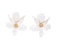 Umimiss Flower Earrings - Acrylic White, Chandelier Design, Nickel Free, Copper Free, Statement Piece, Elegant Floral Design, Versatile Wear, Quality Craftsmanship, Unique Gift Idea, 10382865031