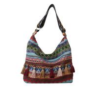 Umimiss Macrame Bag Bule -Straw Handbags for Women Uk,Hippie Bag,Boho Bag,Bohemian Ethnic Crossbody Bags Colorful Tassels,Vintage Ethnic Tribal Embroidered Tassel Sling Crossbody,Hippie Crossbody Bag