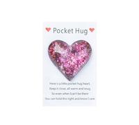 Umimiss Pocket Hugs Heart - Glass Hanging Ornament for Various Occasions, Perfect for Special Occasions (e.g., Birthdays, Weddings, School Milestones)