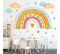 Umimiss Rainbow Wall Stickers -Girls Bedroom Rainbow Wallpaper,Rainbow Stickers for Walls,Wall Stickers for Bedrooms,Princess Wall Stickers,Children's Room Decoration,Boho Wallpaper for Girls Bedroom