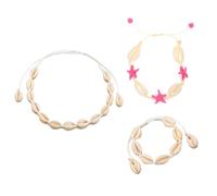 Umimiss Shell Necklace - Shell Necklace Choker, Shell Anklet and Choker, Shell Necklace and Bracelet Set, Preppy Necklace Sea Shell, Cowrie Shell Necklace, Puka Shell Necklace Set, Vsco Necklace Set