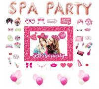 Umimiss Spa Party Supplies for Girls - Pamper Party Supplies for Girls, Spa Makeup Birthday Party Supplies Decorations, Spa Party Supplies Set,Spa Mean Girls Party Decorations,Sleepover Party Supplies