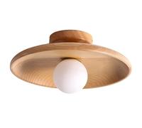 UMIMO Japanese Style G9 Ceiling Lamp Solid Wood Flush Mount Ceiling Light Indoor Energy Saving Home Lighting Fixture Suitable For Cafe Utility Room Balcony Corridor Aisle