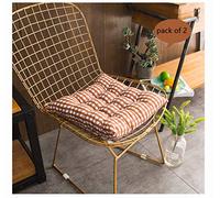 Uministyle Pack of 2 Padded Cushion Chair Seat Pads Chair Seat Cushion Pads for Dining Chair Seat Pad Dining Room Garden Kitchen Office Chair Cushions 40x40 cm with ties (orange)