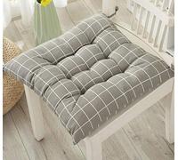 Uministyle Pack of 2 Padded Cushion Chair Seat Pads Chair Seat Cushion Pads for Dining Chair Seat Pad Dining Room Garden Kitchen Office Chair Cushions 40x40 cm with ties (lattice)