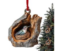 Umiocns Animal Christmas Ornaments,Animal Christmas Tree Decorations, 2D Cute Christmas Acrylic Pendant Animal,Raccoon Owl Squirrel Hedgehog Bunny Bird Wildlife Ornaments For Home Backpack Parties