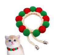 Umiocns Cat Collar - Adjustable Soft Hand Woven Kitten Necklace,Pom-Pom Dog Collar Pet Supplies, Colorful Cat Accessories Neck Decor for Kitten, Small Animals