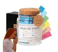 Umiocns Different Moods Bible Notes,Bible Verse Jar,Bible Verses in A Jar,Handmade Christian Colorful Bible Jar,Christian Devotional, Inspiration Colorful Notes Jar Thoughtful Decor