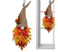 Umiocns Door Harvest Gnome Wreath,Autumn Door Wreath,Fall Wreath,Outdoor Autumn Wreath,Harvest Warm Garland Halloween Novelty Gnome Wreath,Halloween Decoration Products For Courtyard,Farm,Door