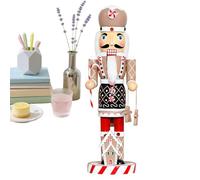 Umiocns Gingerbread Nutcracker | 14 Inch Wooden Gingerbread Man Nutcracker Soldier,Collectible Christmas Ornaments for Table Centerpiece Mantel Fireplace Bookshelf Desktop Home Party Decoration