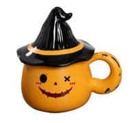 Umiocns Halloween Mugs Ghost,Ghost Shaped Ceramic Mug, Spooktacular Halloween Mug for Witches Brew,Ghost Mug Coffee,Fun Mugs Ghost Cup with Lid, Spooky Ceramic Cute Mugs Halloween Ghost Cup