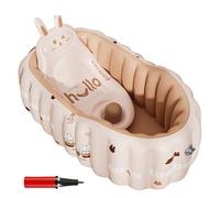 Umiocns Inflatable Tub Baby,Cartoon Travel Baby Bath Portable Tub - Shower Non Slip Seat with Pump for Bathroom Beach Home Kids Vacation Swimming Camping Bathing