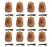 Umiocns Kids Capybara Clip, Set Of 12 Cute Cartoon Animal Hair Clip, Stylish Barrettes, Hairstyling Ornament, Strong Secure Hairpin With Spring Design For Animal Lovers