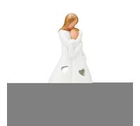 Umiocns Mother's Day LED Candle Stand, Mother And Daughter Candle Holder, White Resin, Glossy Finish, Tabletop, Sentimental Occasion