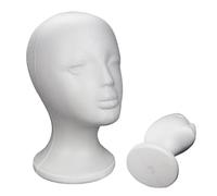 Umiocns Multipurpose Wig Mannequin Head,Model Head For Hats,Wig Stand,Polystyrene,Lightweight Headset Display Stand, User Friendly Manikin For Scarves Hats