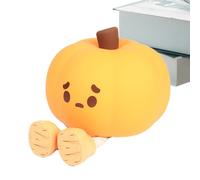 Umiocns Pumpkin Night Light - Unique Soft LED Pumpkin Lamp,Type C Charging 3 Light Adjustable Squeeze Lamp with Touch Control, Soft Silicone Light up Pumpkin for Home Nursery