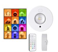 Umiocns RGB Rechargeable Puck Lights,Stick On Lights for Under Cupboards,Magnet Stick On Light for Counter,500mAh Dimmable USB Rechargeable Under Counter Cabinet Lights with Remote for Kitchen