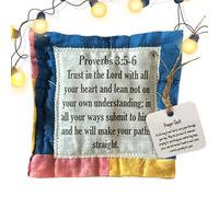 Umiocns Symbolism Poems Quilts,Prayer Quilt with Cr-oss Inside,2024 New Vintage Prayer Quilt Squares,Prayer Quilt Squares,Colorful Quilts Vintage Prayer Quilt Squares,Hand-Sewn For Yourself Friend