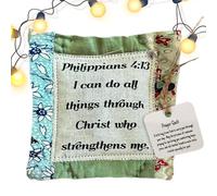 Umiocns Symbolism Poems Quilts,Prayer Quilt with Cr-oss Inside,2024 New Vintage Prayer Quilt Squares,Prayer Quilt Squares,Colorful Quilts Vintage Prayer Quilt Squares,Hand-Sewn For Yourself Friend