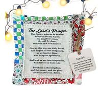 Umiocns Symbolism Poems Quilts,Prayer Quilt with Cr-oss Inside,2024 New Vintage Prayer Quilt Squares,Prayer Quilt Squares,Colorful Quilts Vintage Prayer Quilt Squares,Hand-Sewn For Yourself Friend