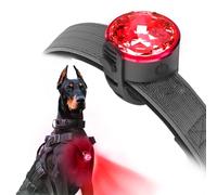 UMIONE Rechargeable Pet Light, three adjustable modes, 100% waterproof, durable silicone construction. A lighting solution specifically designed for night-time dog walking. (Red model - 01 pack)
