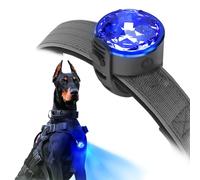 UMIONE Rechargeable Pet Light, three adjustable modes, 100% waterproof, durable silicone material. Designed specifically for nighttime dog walks.(BLAU-01pack)