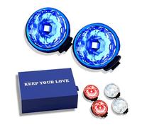 UMIONE Rechargeable Pet Light, three adjustable modes, 100% waterproof, durable silicone material. Designed specifically for nighttime dog walks. (BLAU-02pack)