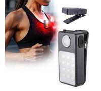 UMIONE USB-C wiederaufladbare Lauflicht, 3 Helligkeitsstufen, aktualisierte 2-in-1-Clip-Licht, IPX7 Wasserdicht kompakte LED-Taschenlampe für Nachtlauf, Arbeit, Joggen, Camping