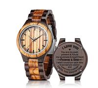 UMIPHIMAT Custom Engraved Wooden Watches for Men - Annviersary Wedding Valentines Gifts for Husband Boyfriend, For Boyfriend/Husband, Casual