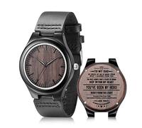 UMIPHIMAT Engraved Wooden Watches for Men - Customized Wood Wrist Watches for Husband Boyfriend Dad Son, For Dad, Men's standard, Casual