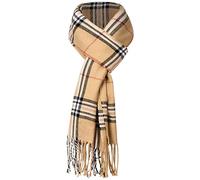 UMIPUBO Men's Scarves Classic Cashmere Wool Touch like Scarf Plaid Tartan Reversible Check Tassel Ends Solid Long Winter Scarf (G,One Size)