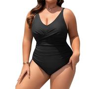 UMIPUBO Swimming Costume Women Plus Size Swimwear Ladies Tummy Control One-Piece Swimsuit Push Up with Bra Padded Bathing Suit for Big Busted Sexy Swim Dresses L-4XL Black
