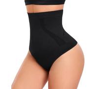 UMIPUBO Tummy Control Knickers Shapewear Thong High Waisted Body Shaper Shaping Underwear Seamless Shorts Tucking Butt Lifter Slimming Pants Comfortable Panty (Black, M)