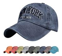 UMIPUBO Unisex Baseball Cap Now York Embroidery Adjustable Cotton Summer Sun Hat Polo Style Classic Sports Casual Hip Hop Cap Peaked Cap for Men Women Navy