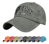 UMIPUBO Unisex Baseball Cap Now York Embroidery Adjustable Cotton Summer Sun Hat Polo Style Classic Sports Casual Hip Hop Cap Peaked Cap for Men Women Dark Green