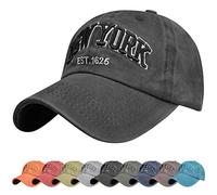 UMIPUBO Unisex Baseball Cap Now York Embroidery Adjustable Cotton Summer Sun Hat Polo Style Classic Sports Casual Hip Hop Cap Peaked Cap for Men Women Black