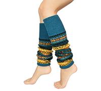 UMIPUBO Women's Leg Warmer Striped Ethnic Knitting Wool Footless Knee High Boot Cuff Cover Socks for Christmas