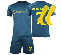 Umiquansome AL NASSR FC Football Kits Kids No.7 Football Jersey Kit Kids & Aldult Football Kit Jersey Football Set Football Kit Kids Shirt Shorts Sock Football Tracksuit A1, 10-11 Years Kids