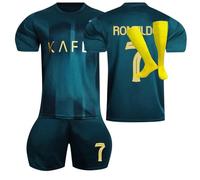 Umiquansome Football Kits Kids 23/24 AL NASSR FC No.7 Jersey Kit and Aldult Set Shirt Shorts Sock Tracksuit s Boys, 10-11 Years