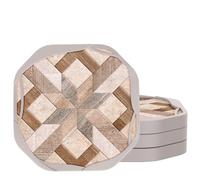 UMIRRO Absorbent Felt Coasters for Drinks, Rustic Farmhouse Cup Coaster for Coffee Table Decor, Small Unique Birthday Gift Ideas for Men, Dad, Him, Women Mom, Her, 4", Brown, Set of 4