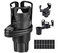 UMISKY Car Cup Holder Expander, Auto Drink Holder Adjustable Double Cup Holder Extender with 360° Rotating Adjustable Base to Hold Most Water Bottles Drink KFC McDonald Coffee Cup