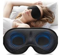 Umisleep Weighted Sleep Mask Women Men, Relieve Stress, Headache,120g | 3D Eye Cover,Blocking Lights Sleeping Mask,Adjustable Strap,Blindfold for Travel/Nap/All Night Sleeping,2026 version,Black