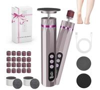 Umisu 2 in 1 Electric Foot File, 9 Speed Adjustable Foot Callus Remover & Nail Grinder, with 40pcs Sandpaper Discs, Electric Foot Hard Skin Remover for Feet Care Exfoliator (Pink)