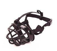 Umisun Basket Dog Muzzles-Soft Adjustable Breathable Mask Anti Biting Chewing Barking Training Dog Muzzle for Small Medium Large Dogs (Black, 2: Snout 6.7-10.2")
