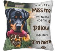 Umitive Custom Pet Memorial Pillow - Personalized Dog Photo & Name Pillowcase - Comfort Keepsake for Deceased Beloved Pets (Customizable)