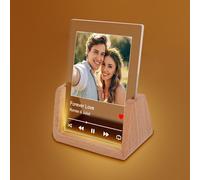 Umitive Spotify Plaque Personalised, Customised Music Plaque with Photo & Song - LED Acrylic Picture Frame Gift for Him/Her, Boyfriend, Girlfriend - Valentine's, Birthday Gifts (Style A)