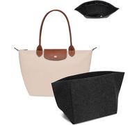 Umiup Bag Insert Organiser for Longchamp Purse, Felt Bag Organiser, Bag in Bag Organiser, Multi-Pocket Pockets (Dark Grey Medium)
